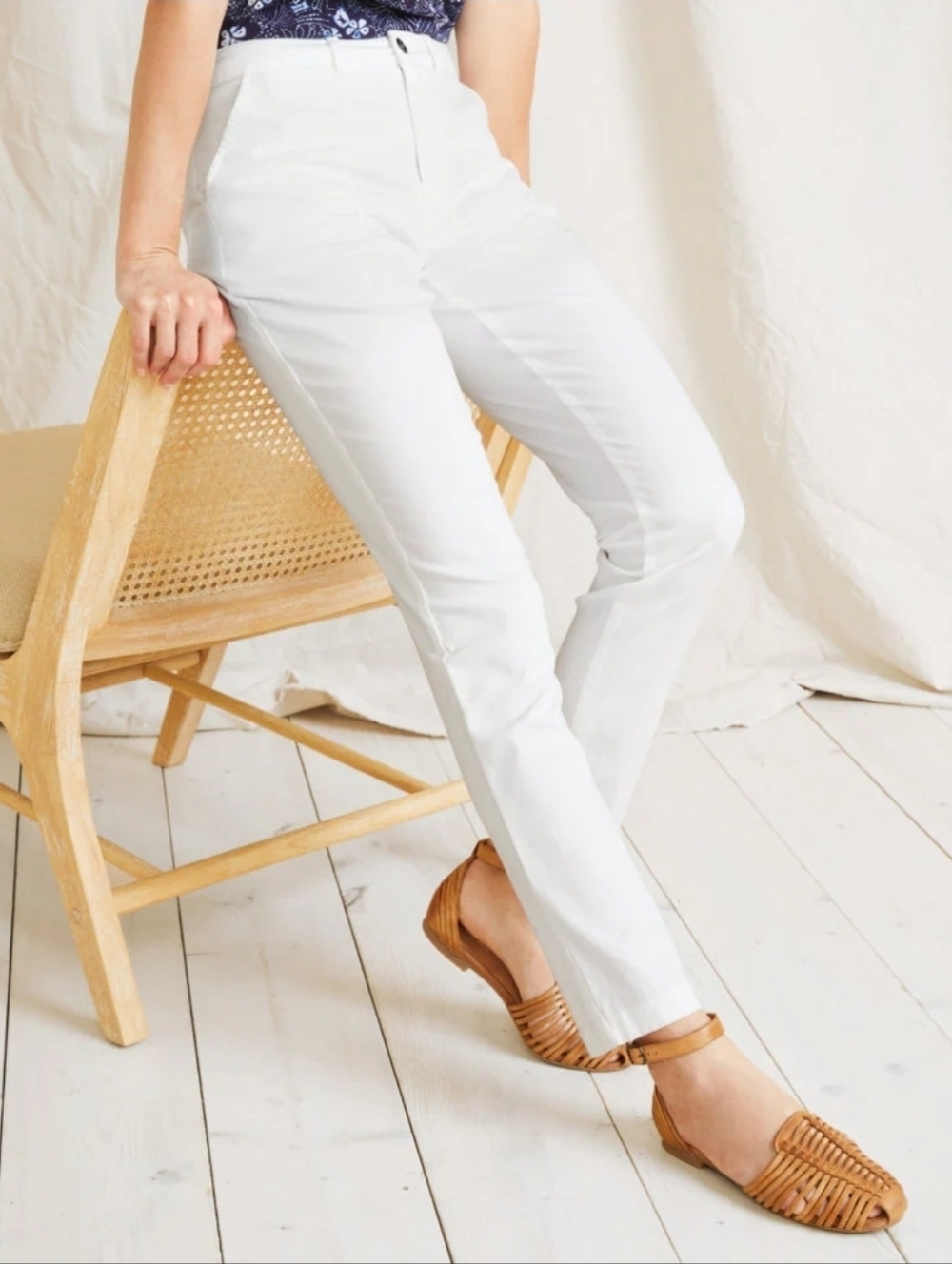 Garnet Hill Organic Cotton Women’s Chinos Size 14
